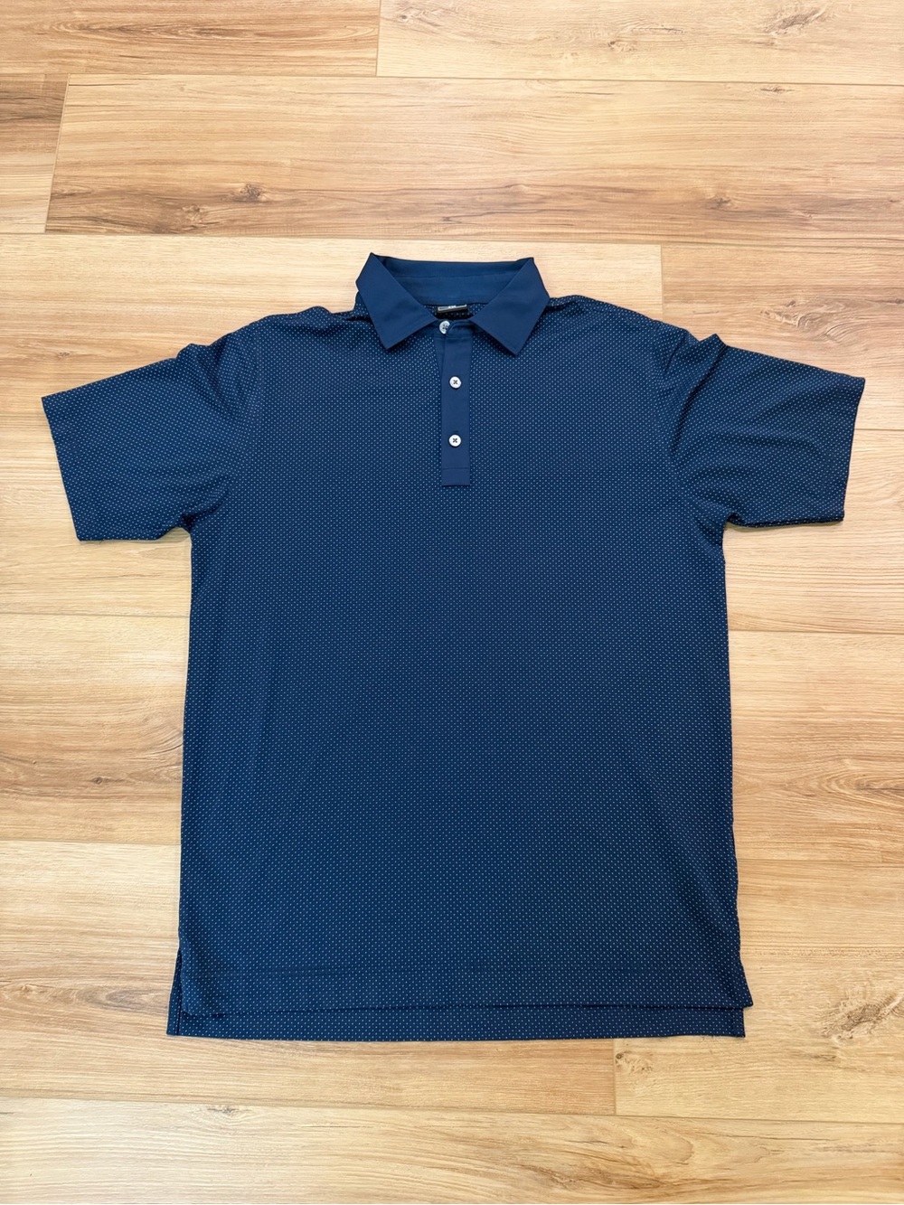 FootJoy Navy Blue Textured Polo Shirt